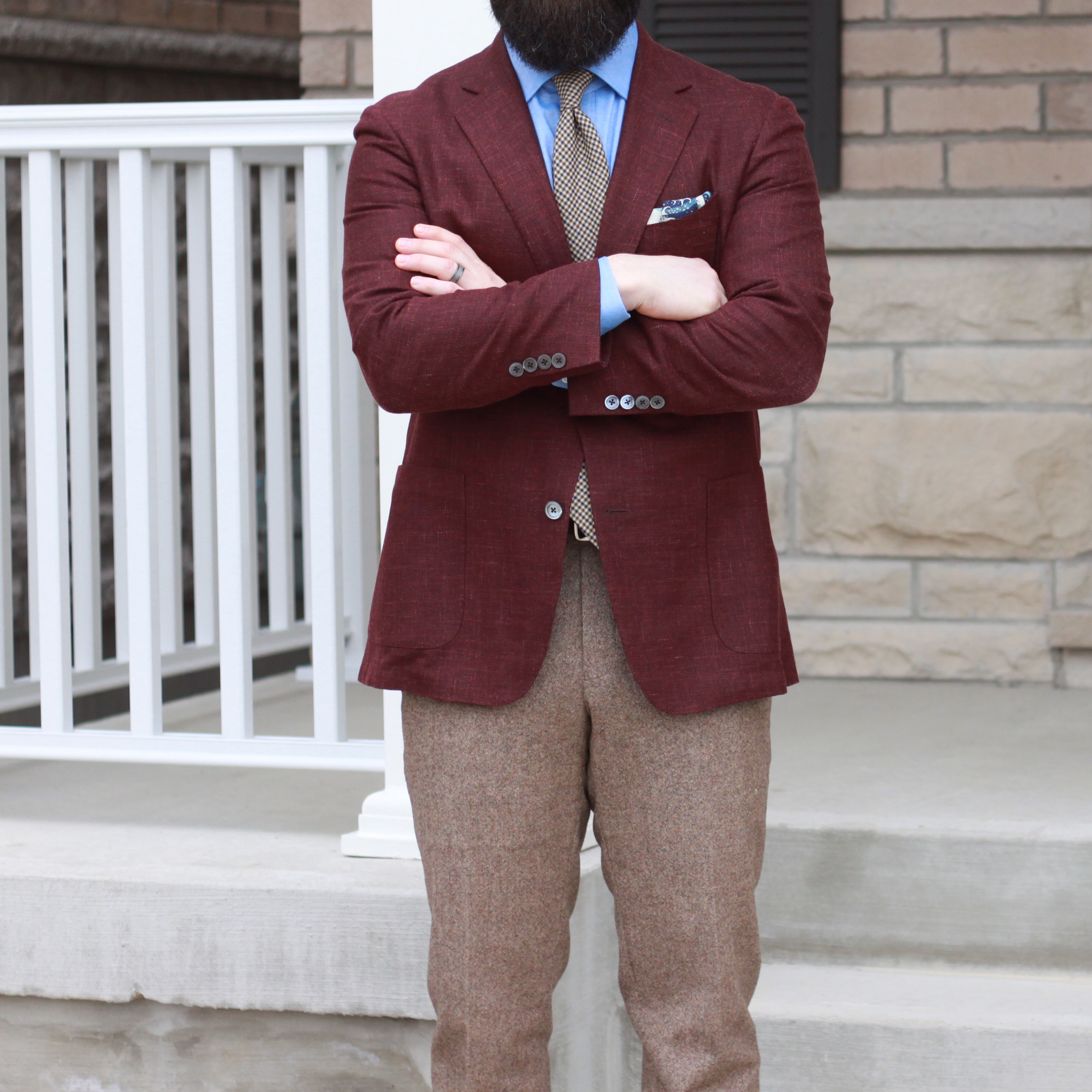 bold jacket, sport coat, kent wang, samuelsohn, what i wore, tweed trousers