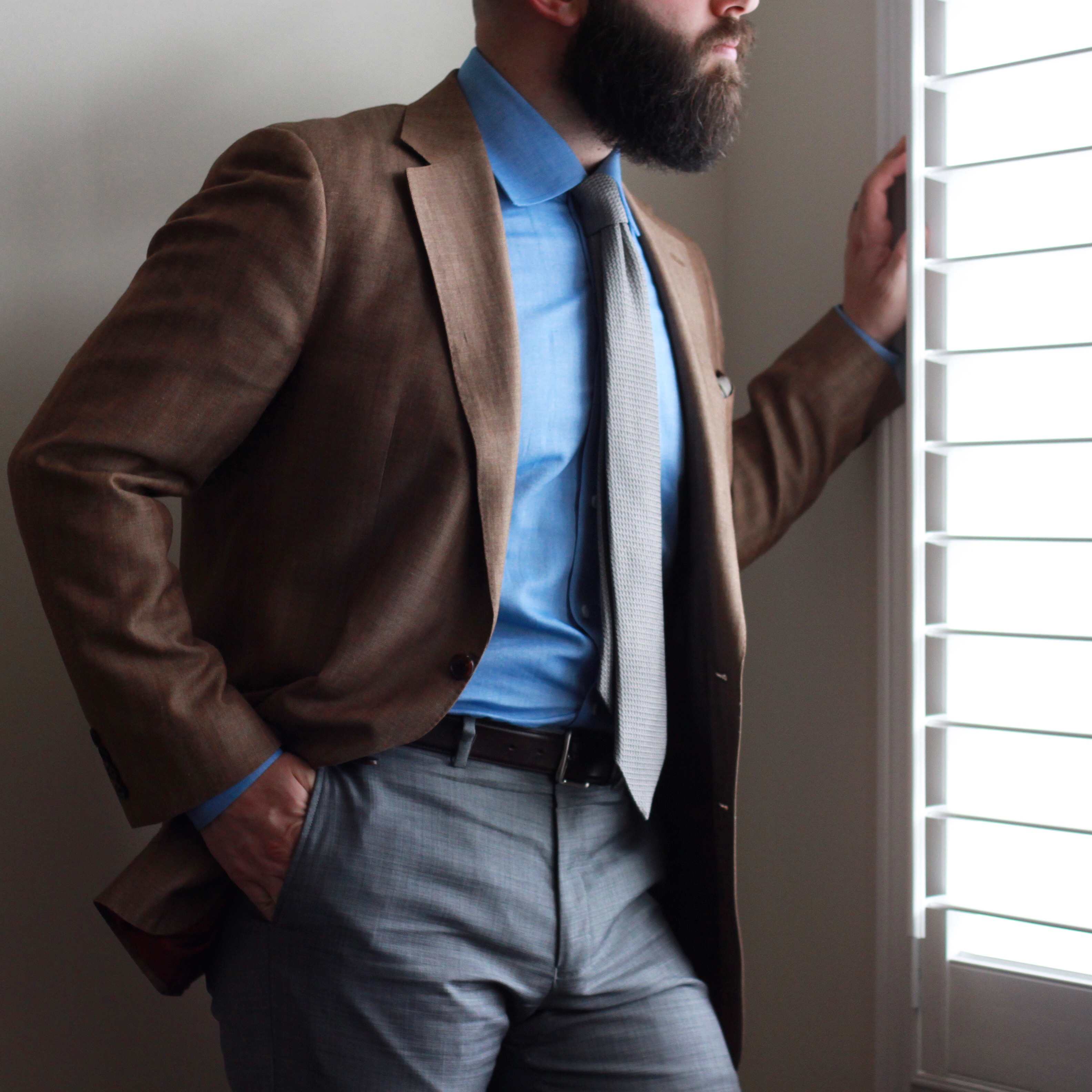 what i wore, lighting, photography, afterthesuit, herringbone, grenadine, chambray