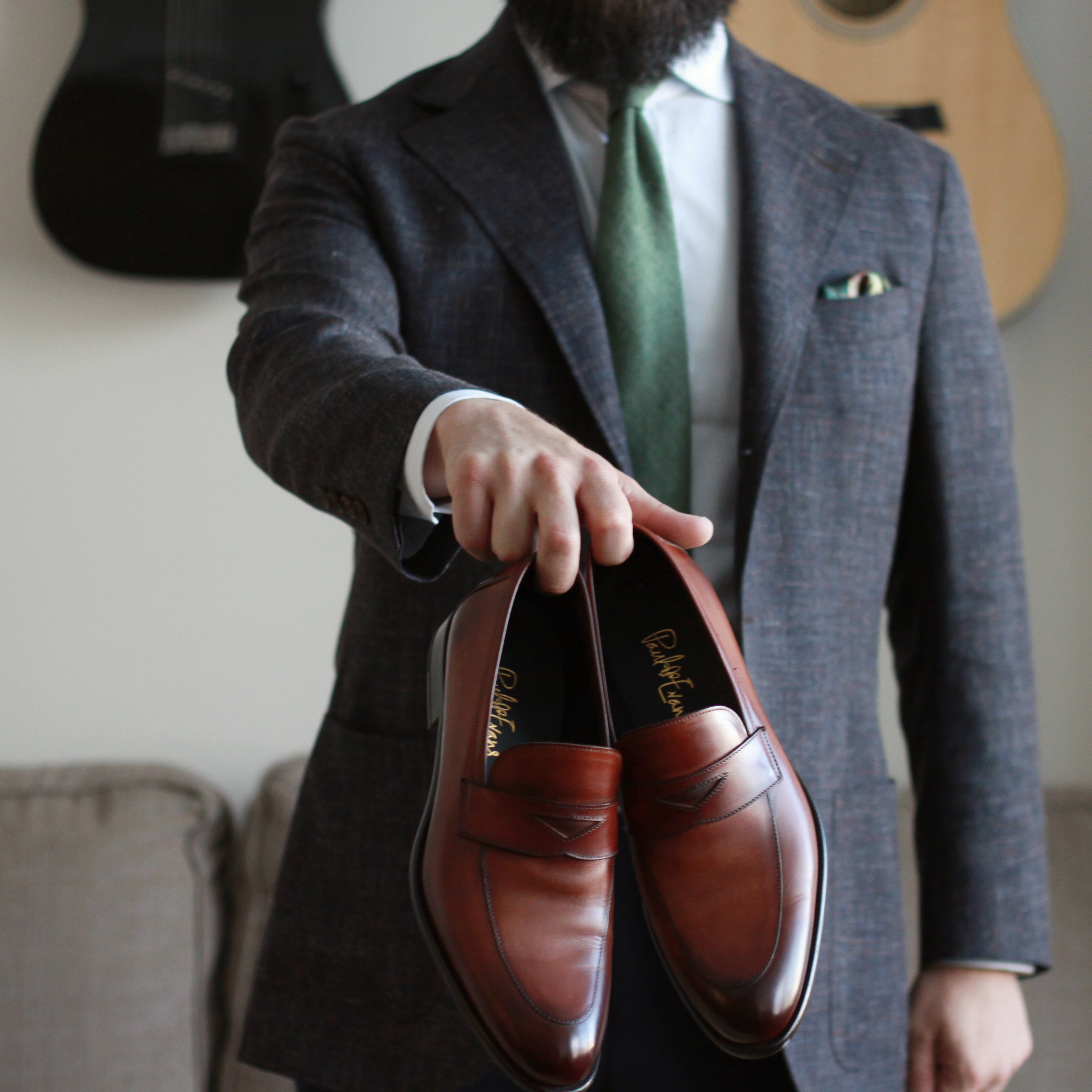 penny loafers with suit